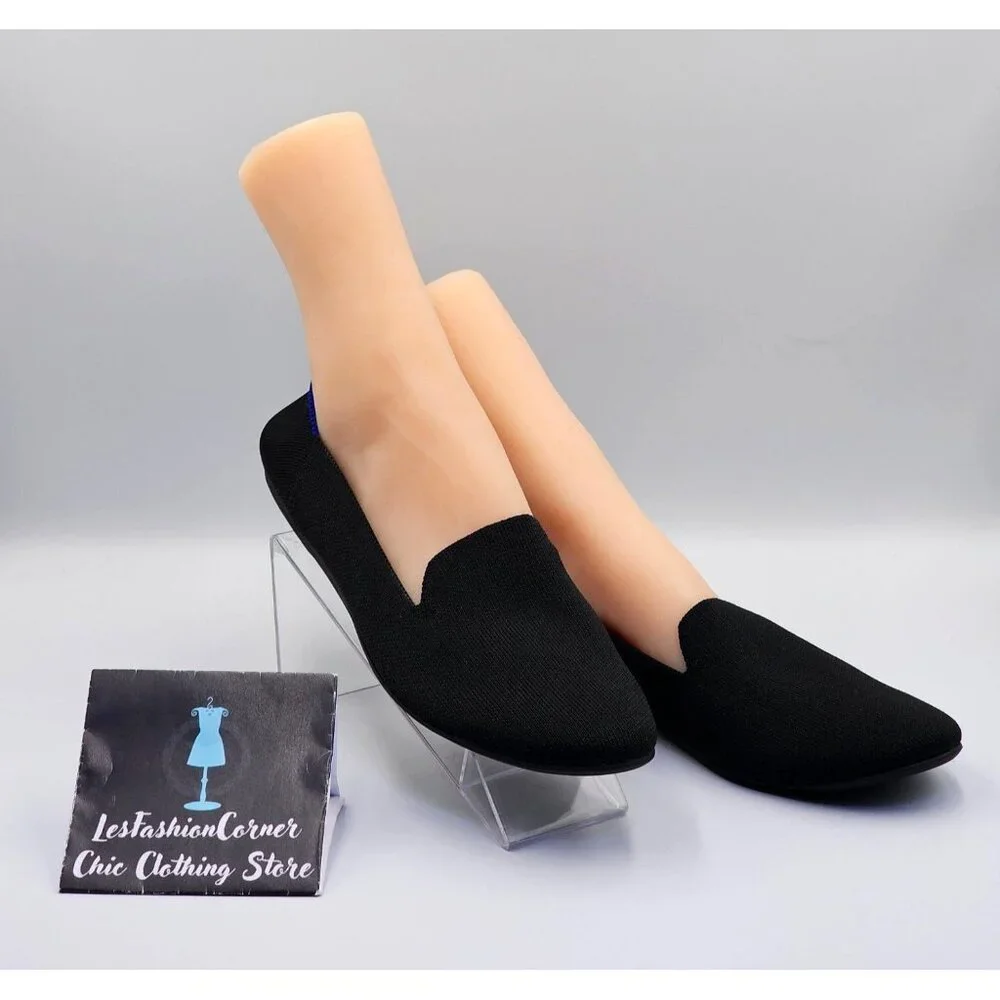 Rothy's Women's Black Knit The Loafer Casual Lightweight Flats Shoes Sz 12 2689 - Picture 14 of 16